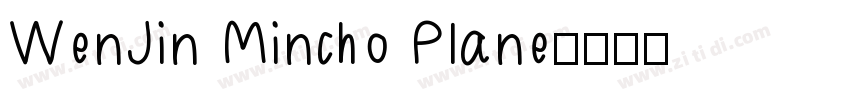 WenJin Mincho Plane字体转换